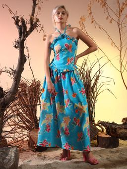 SUGERCANDY - Blue Rubia Top with Skirt