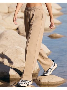 Bewakoof - Ginger Root Brown Wide Leg Track Pant