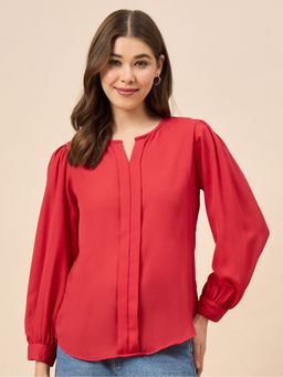 Style Quotient - Solid Red Top