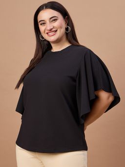 Style Quotient - Textured Black Top