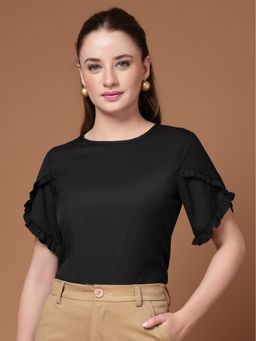 Style Quotient - Solid Black Top