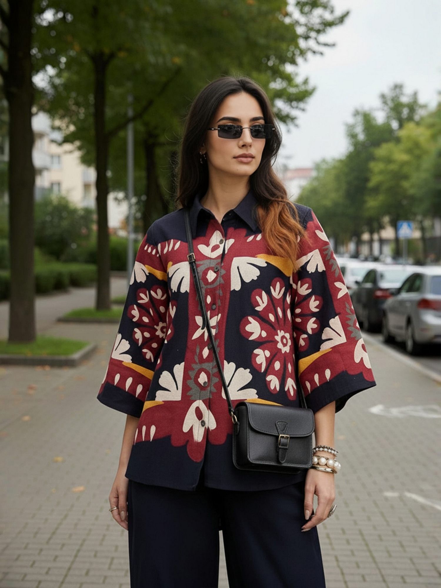 zummer Navy Blue Printed Shirt with Pant-picture-26