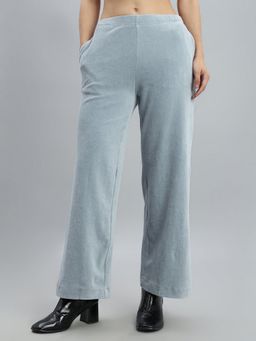 Go Colors - Blue polycotton Relaxed Fit High Waist Pant