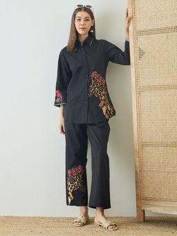 ZUMMER - Cotton Embroidered Co-Ord Set