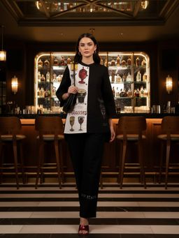 ZUMMER - Cotton Hand Painted T-Shirt with Pant