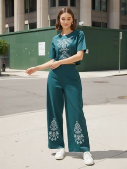 ZUMMER - Cotton Embroidered Co-Ord Set