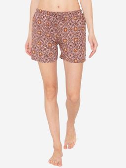 Bonjour - Brown Printed Shorts