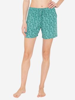 Bonjour - Green Printed Shorts
