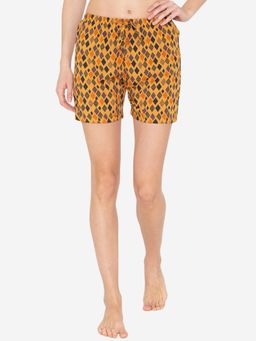 Bonjour - Yellow Geometric Shorts