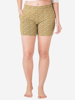 Bonjour - Olive Abstract Shorts