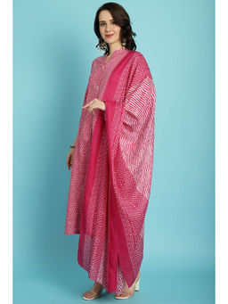 Rajnandini - Womens Cotton Pink Kurta with Dupatta (Set of 3)