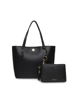 Anne Klein - Black Carry Call Tote Bag with Detachable Pouch (Set Of 2)