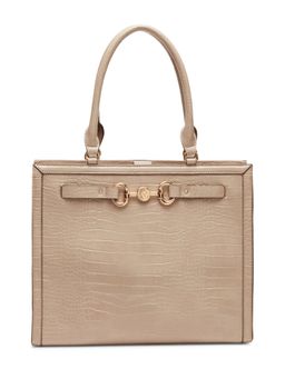 Anne Klein - Beige Textured Shoulder Bag with Detachable Strap