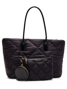 Anne Klein - Black Solid Shoulder Bag with 2 Pouch (Set Of 3)