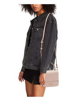 Anne Klein - Beige Flap Top Handle Sling Bag with Detachable Strap