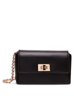 Anne Klein - Black Mini Solid Sling Bag with Detachable Strap