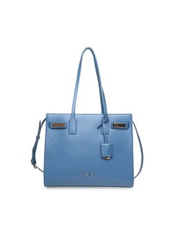 Anne Klein - Blue Triple Compartment Tote Bag with Detachable Strap