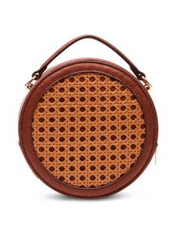 Anne Klein - Brown Textured Sling Bag with Detachable Strap