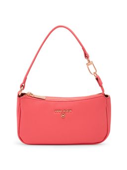 Anne Klein - Coral Textured Shoulder Bag with Detachable Strap