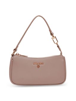 Anne Klein - Nude Solid Shoulder Bag with Detachable Strap