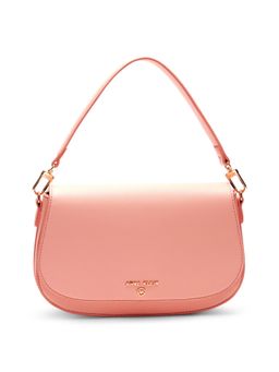 Anne Klein - Peach Saddle Shoulder Bag with Detachable Strap