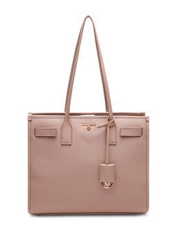 Anne Klein - Pink Solid Tote Bag with Detachable Strap