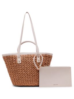 Anne Klein - Textured Tote Bag with Pouch (Set Of 2)