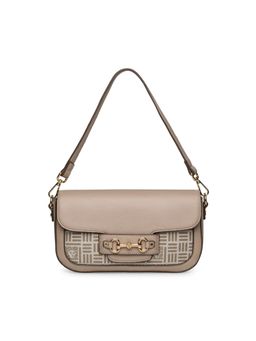 Anne Klein - Grey Printed Sling Bag with Detachable Strap & Handle