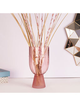 HomeTown - Oval Glass Vase, Blush