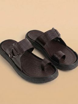 Metro - Brown Men Leather Casual Sandals