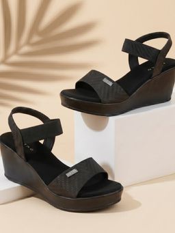 Metro - Women Black Casual Wedges Heels