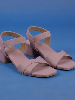 Mochi - Women Pink Casual Beige Heels