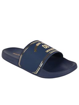 SKECHERS - Mens Navy Blue Casual SIDE LINES 2.0 Sliders
