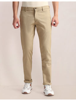 U.S. POLO ASSN. - Beige Austin Regular Fit Dobby Chinos