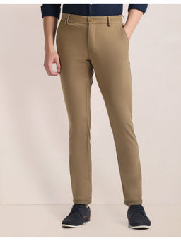 U.S. POLO ASSN. - Brown Mid Rise Slim Straight Fit Chinos