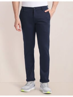 U.S. POLO ASSN. - Navy Blue Denver Slim Fit Dobby Trousers