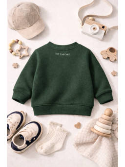 The Fit Theory - Kids Relaxed Fit Green Sweatshirt