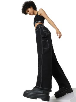 ONLY - Women Solid Black Jeans