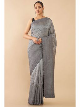 Soch - Grey Silk Embroidered with Unstitched (Set of 2)