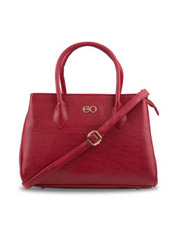E2O - Red Solid Satchel Bag