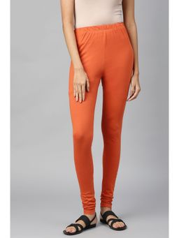 Elleven - Orange Solid Churidar