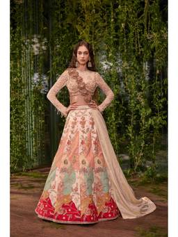 Jigar and Nikita - Rangrez- The Couture Canvas Warm Ivory Lehenga with Blouse and Dupatta