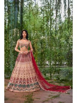 Jigar and Nikita - Padma - The Lotus Legacy Gilded Creame Lehenga with Blouse and Dupatta