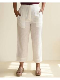 Rangsutra - Dhwani White Cotton Pant