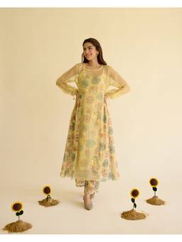Naaz By Noor - Sweet Flower Child Yellow Cord-Set