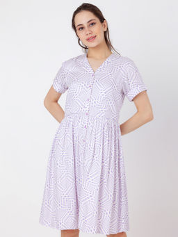 Zink London - Women White Abstract Mini Dress