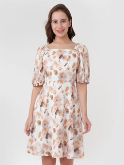 Zink London - Women Off White Floral Mini Dress