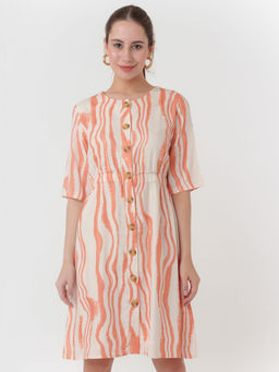 Zink London - Women White Abstract Mini Dress