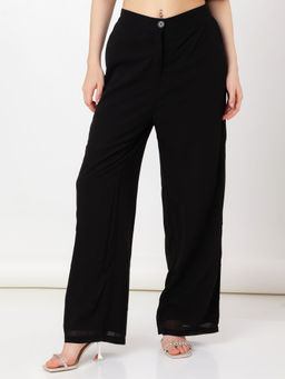 Zink London - Women Black Solid Trouser
