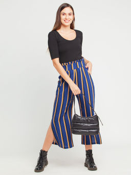 Zink London - Women Blue Stripes Palazzos